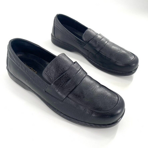 Dexter Comfort Leather Loafers Dress Shoes Men Size 9.5 M Black Handmade Slip On